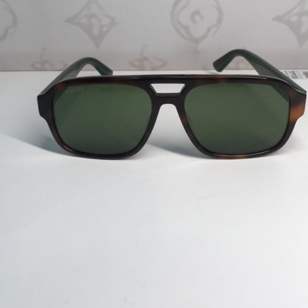Authentic ✨ Brand New Gucci GG0925S 002 Aviator Sunglasses – Havana Frame with G - Picture 5 of 14